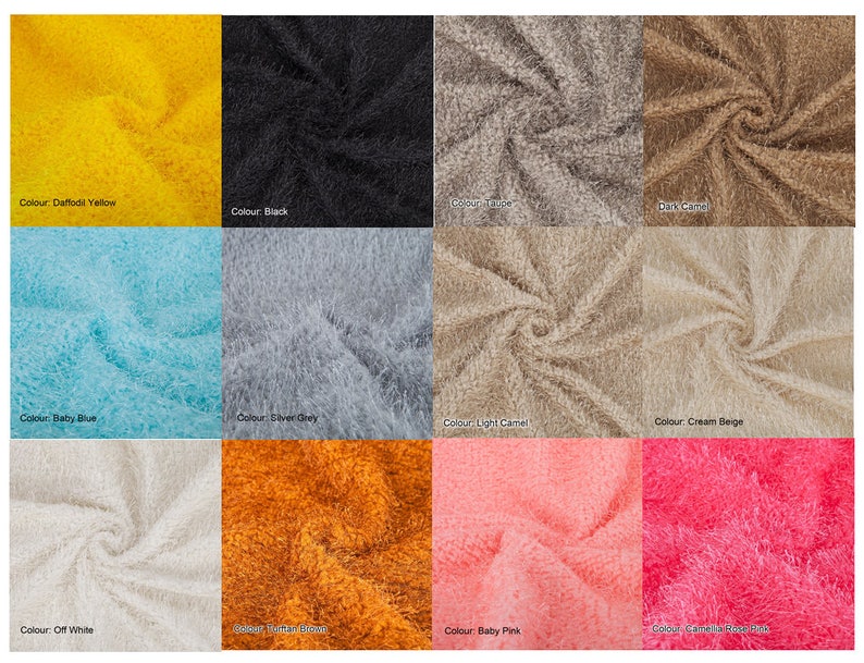 Shaggy Jersey Craft FabricPlush Soft Snarl Loops PileON SALE Etsy