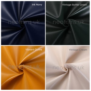 Faux Leather Fabric Smooth Vinyl Leatherette Light Upholstery Crafts Material, 16 Colours,Durable & Tough Luxurious Nappa,Neotrims UK image 10