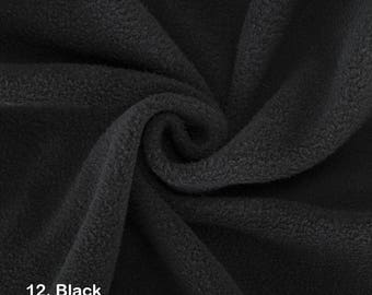 Zwarte Polar Fleece Stof, Anti Pill Finish, Medium 320 Gram Gewicht, Kwaliteit Stof &Materiaal, Naaien en Ambachten, Neotrims Textiel