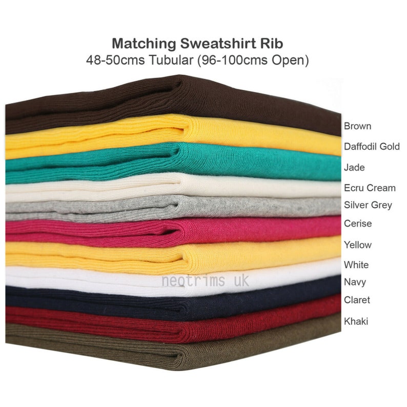 Crafts /& Sewing Neotrims Textiles Wholesale Red Sweatshirt Fleece Fabric School Colours Hoodies and Jersey Brushed Material