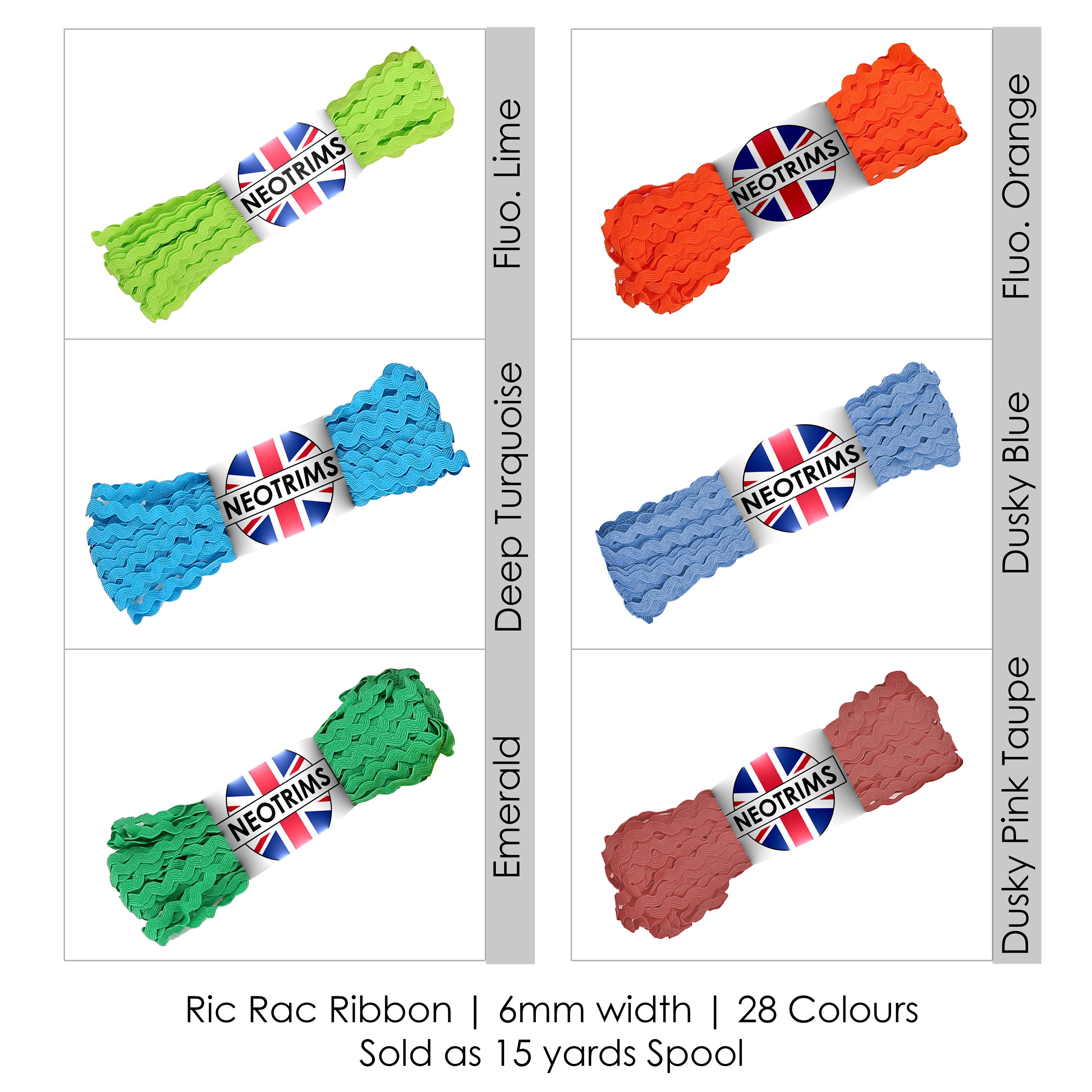 Decorative Ric Rac Ribbon Ric Rac Ribbon 15 Yards,6mm Sewing Trimming,28 Colors.rik Rak S Bend ...