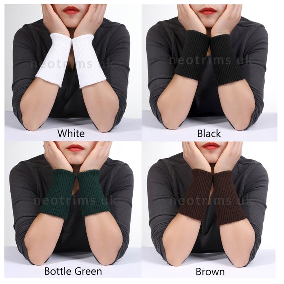 Knit Rib Cuff Stretch Ribbed Fabric Seamless Cuffing,Tubular Ribbing By The Meter Or Pair. Revamp Clothing Jacket Cuff, By Neotrims | Jade Green, 1 Pair (2 Pieces