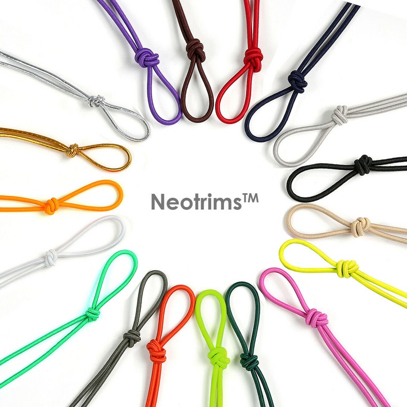 Elastiskt snöre, stretchigt elastiskt snöre, repkantning. 2 mm 3 mm, presenning hantverk metalliskt guld, silver och jacquardmönster och fluorescerande stilar bild 1