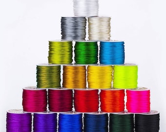 Rattail Cord Silky Satin 2mm Rat Tail Jewelry Making Decoration Kumihimo Thread.Braiding Macrame Trim.Gift Wrap Crafts String.5/10/25Meters