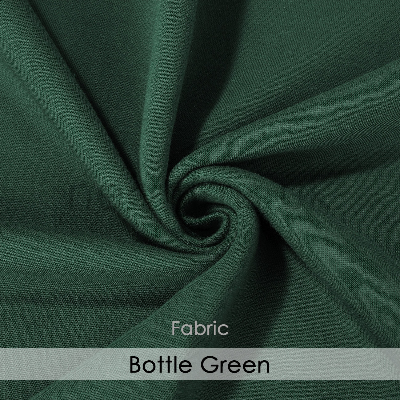 Green Sweatshirt Fabric,dark Bottle Green Fleece Jersey Stretch