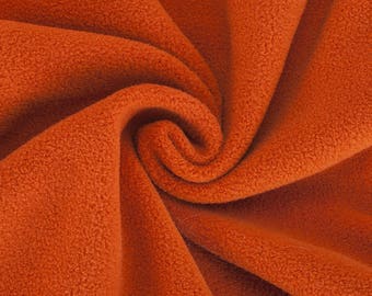 Rust Brick Polar Fleece Fabric, Anti Pill Finish, Medium 320 Grams Weight, Quality Fabric & Material, Sewing / Craft, Neotrims Textiles