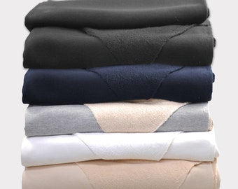 Tela de sudadera Tela de rizo francés Bullet + Costilla a juego 100% algodón Loop Back, 490G, El forro polar Tomkins Bullet más pesado. Tela de 2 m + Conjunto de costilla de 1 m