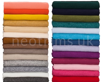 Jersey Knit Fabric,Ribbed Knit & Purl,Natural Stretch Huggable Soft Leisurewear Dress Material,28 Colors,Neotrim