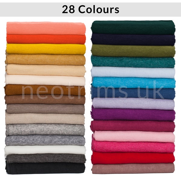 Jersey-Strickstoff, Rippenstrick & Purl, natürliches Stretch, umarmbares, weiches Freizeitkleidungsmaterial, 28 Farben, Neotrim