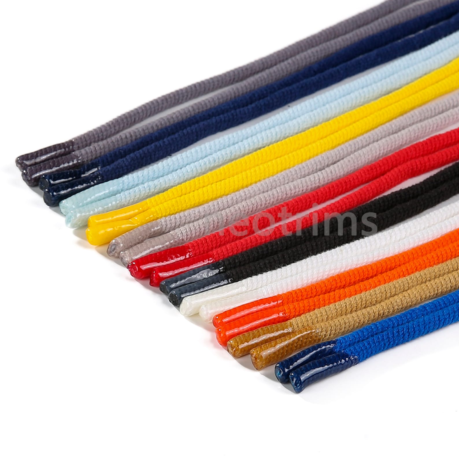 Lot De 4 Cordons De Serrage Coton 127 Cm - Pour Pantalons, Sweats - Noir, Gris, Blanc, Bleu Marine + Enfile-Aiguilles