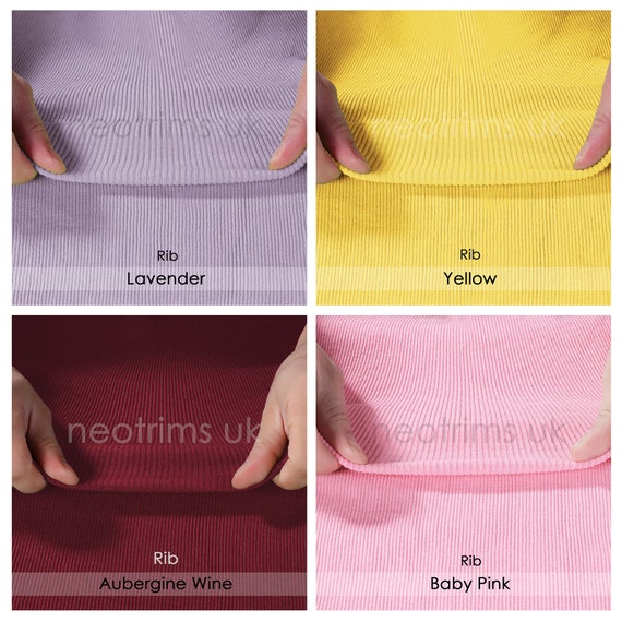 Bandes élastiques Côtelées En Coton - Pour Ourlets, Poignets, Taille - Lot De Couleurs - Neuf