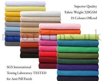 Half Metre Polar Fleece Fabric, Anti Pill Finish, Medium 320 Grams Weight, Quality Fabric & Material, Sewing and Crafts, Neotrims Textiles