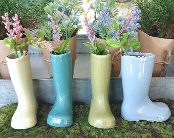 Stoneware Boot Vase