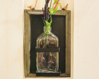 Hanging Bottle Vase With Sheet Blackboard