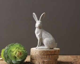 Cement Rabbit Figurine