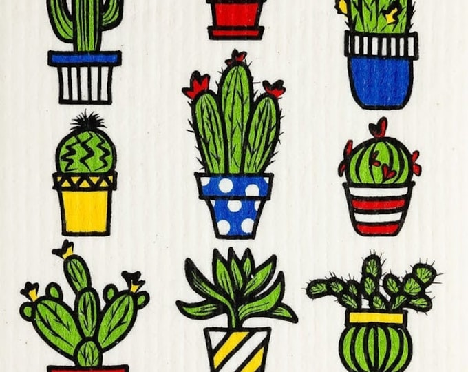 Cactus Pots Swedish Cloth
