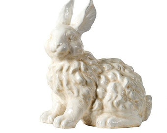 Sitting Ceramic Bunny Rabbit Statue