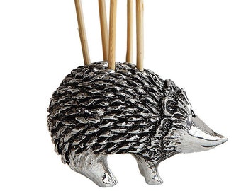 Pewter Hedgehog Toothpick Holder