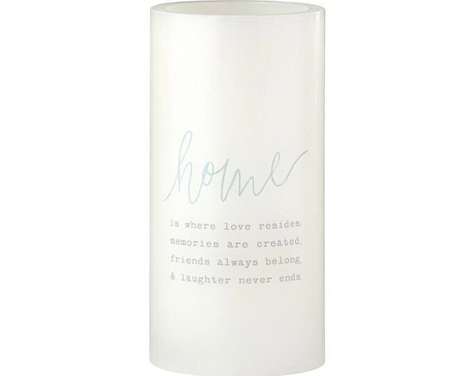 Home Is Where Love Resides - Medium 3x6in - LED Flameless Candle
