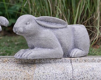 Sitting Rabbit Planter, Concrete Flower Pot, Bunny Rabbit Statue, Gardening Pot, Home Decor, Garden Decoration, Outdoor Decor