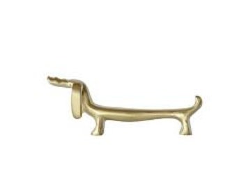 Brass Dachshund Spoon Rest