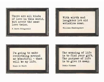 9"x6" Framed Quotes