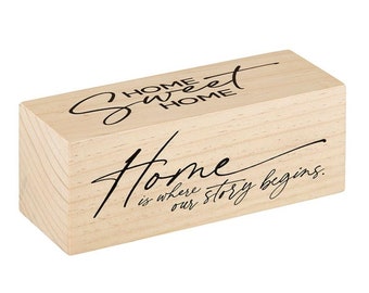 Home Sweet Home - Inspirational Message Block Sign