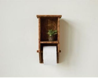 Toilet Paper Holder & Wall Shelf