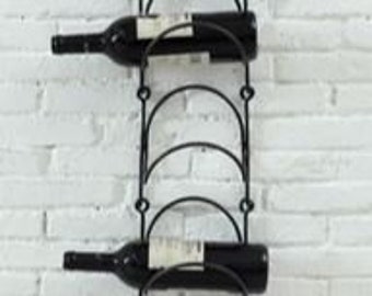 Metal Wall Wine Bottle Holder