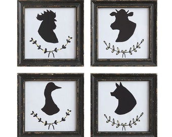 Farm Animal Wood Wall Decor Set