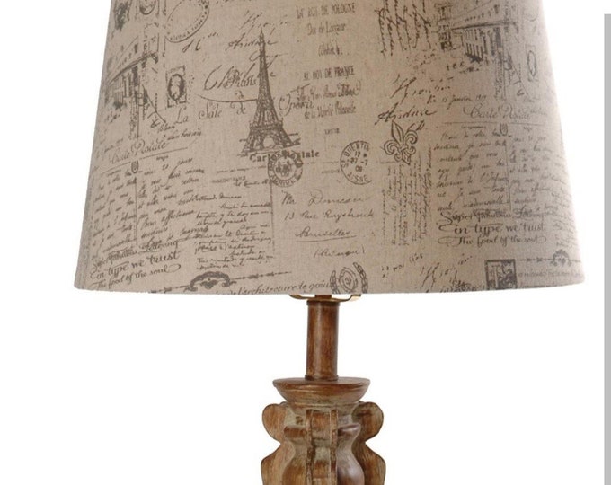 Antique Finish Aramis Table Lamp - Accent Lamp - Lamp With Shade - French Print