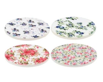 Round Floral Coasters