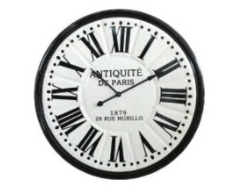 Round Embossed Metal Wall Clock