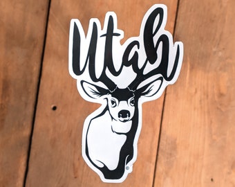 VINYL STICKER - Utah Deer Sticker - Water and Wear Resistant