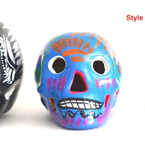 Set of 3 Traditional Day of the Dead Painted Skull