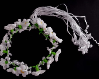 Girl's flower crown white