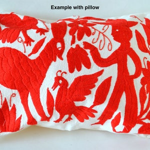Mexican Otomi Pillow cover (Orange, red or dark pink)