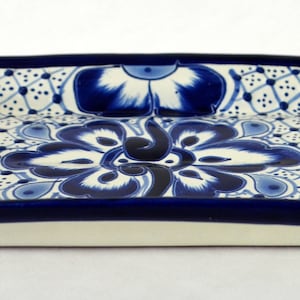 Blue hand painted talavera Serving dish