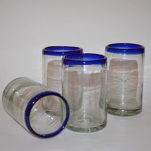 Set of 4 handblown juice glasses