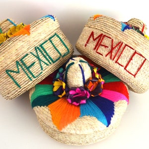 Set of tree embroiled tortilla warmer with MEXICO name on it