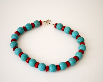 Collar Turquenita y coral