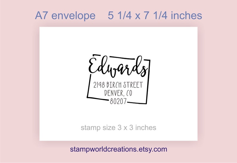 Colorado Address Stamp State Address Stamp Custom Address Etsy