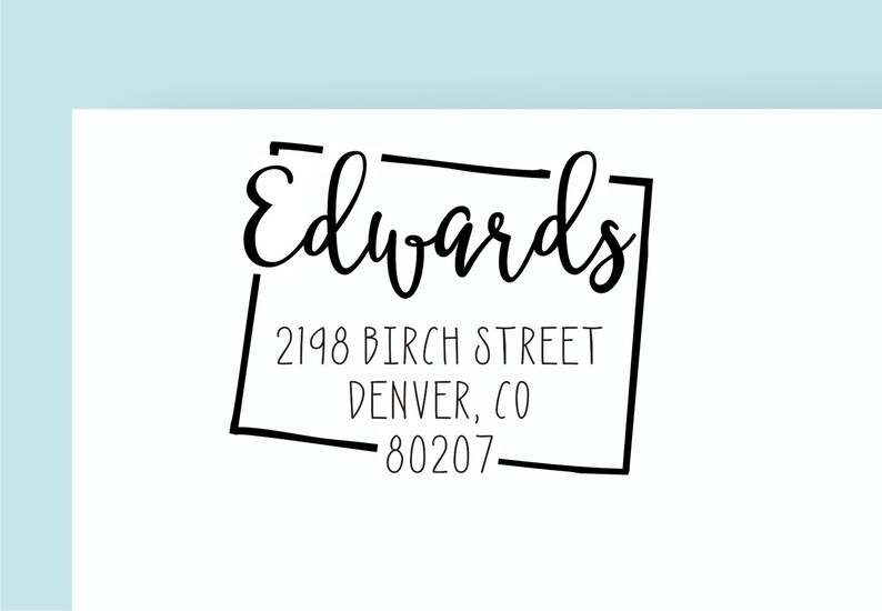 Colorado Address Stamp State Address Stamp Custom Address Etsy