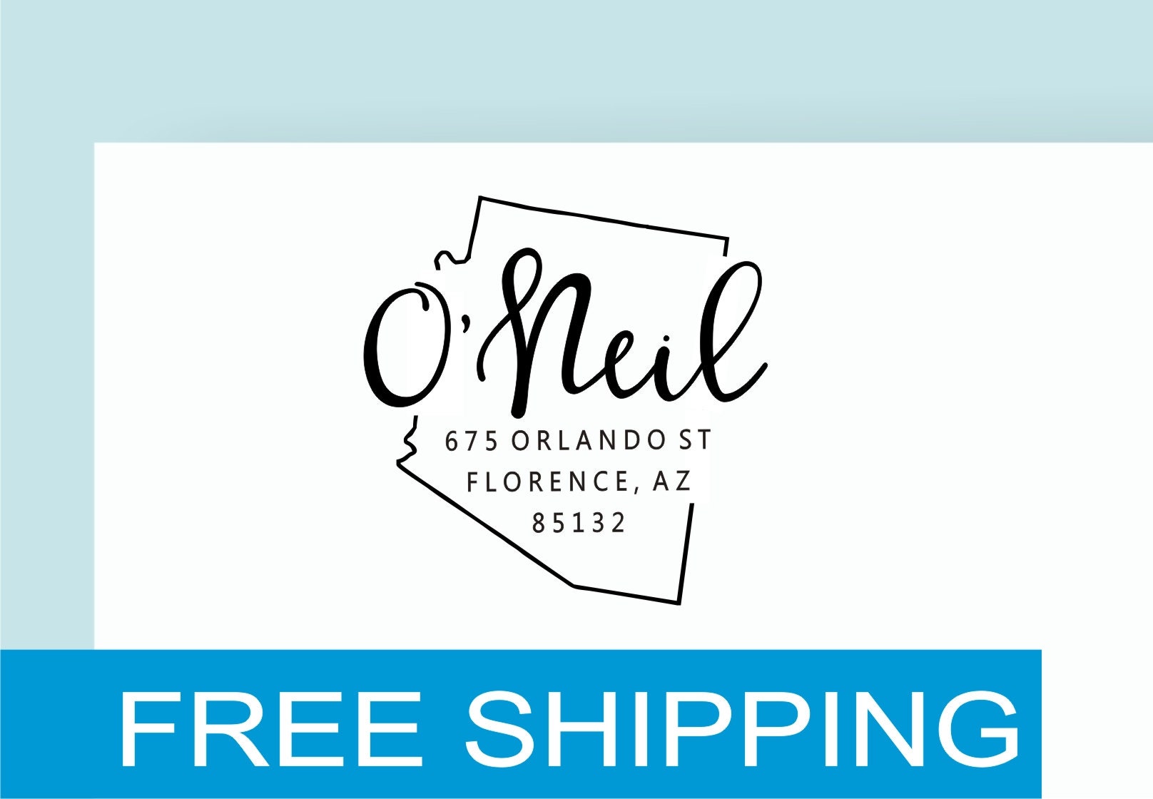 Arizona Address Stamp State Address Stamp Custom Address Etsy