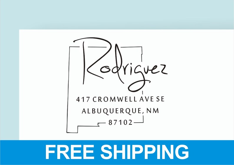 New Mexico Address Stamp State Address Stamp Custom Address Etsy