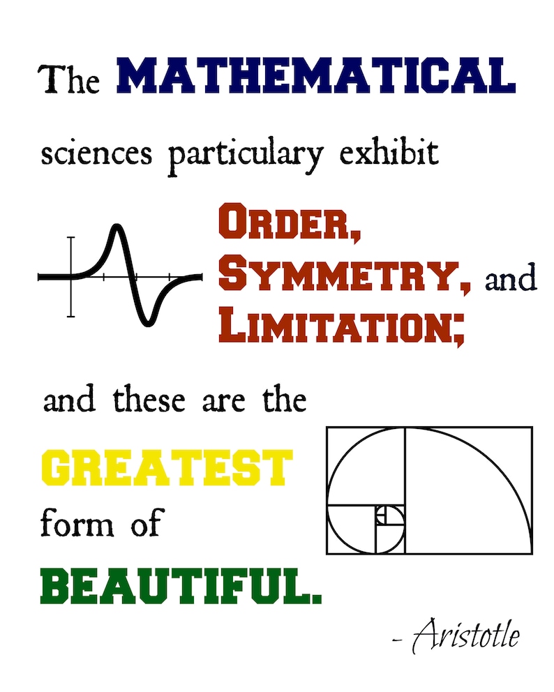Aristotle Print, Digital Print, Printable Art, Math Quote, Math and ...