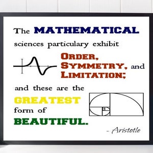 Aristotle Print, Digital Print, Printable Art, Math Quote, Math and ...