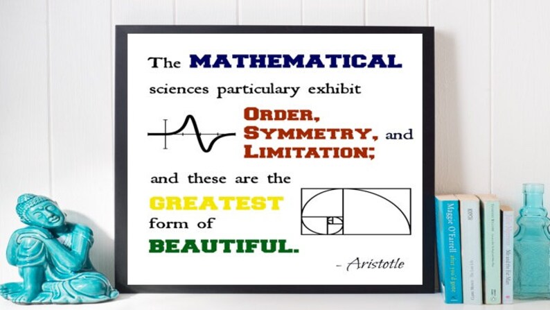 Aristotle Print, Digital Print, Printable Art, Math Quote, Math and ...