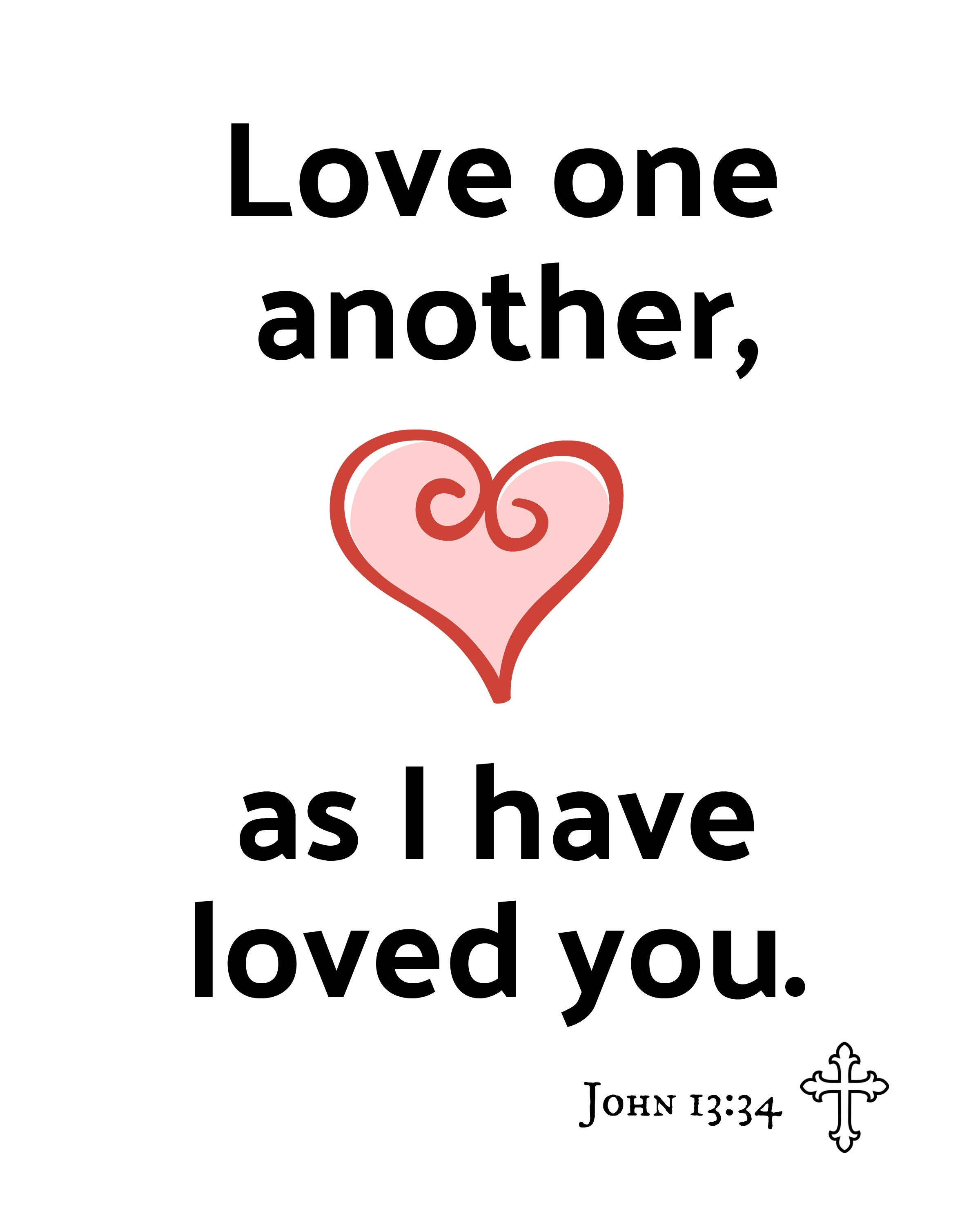 love one another bible verse john 13 34