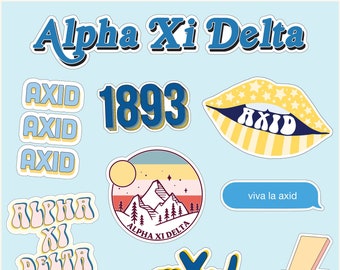 Alpha Xi Delta Sticker Etsy